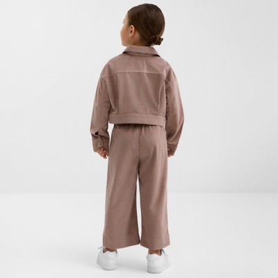 Костюм для девочки KAFTAN Velvet, размер 30 (98-104 см), цвет кофе