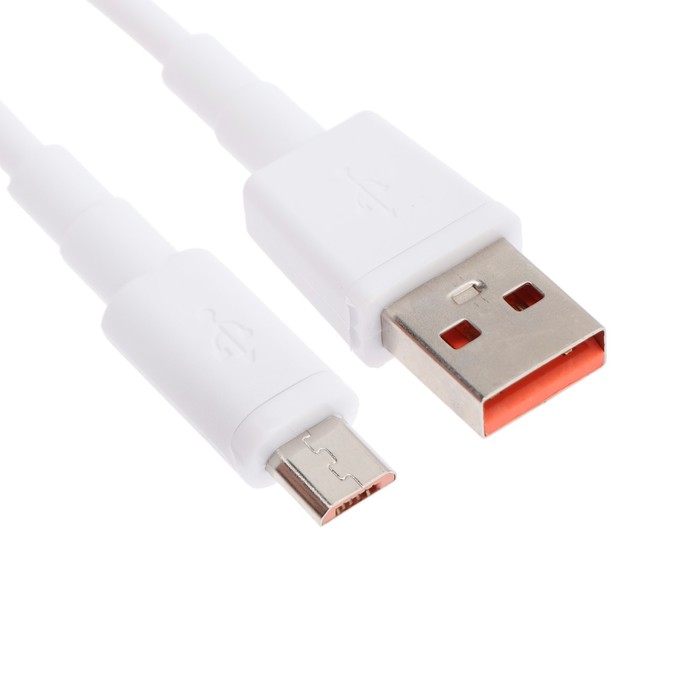 Кабель Krutoff Classic, microUSB - USB, 1.5 А, 1 м, TPE покрытие, белый - Фото 1