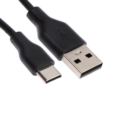 Кабель Krutoff Classic, Type-C - USB, 1.5 А, 1 м, TPE  покрытие, черный