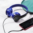Наушники Borofone BO5 Star sound, накладные, микрофон, Jack 3.5 мм, кабель 1.2 м, синие 9088654 - фото 16392997