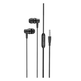 Наушники Borofone BM67 Talent, вакуумные, микрофон, Jack 3.5 мм, кабель 1.2 м, чёрные