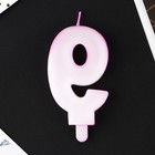 УЦЕНКА Свеча-цифра для торта «9», бело-розовая - Фото 5