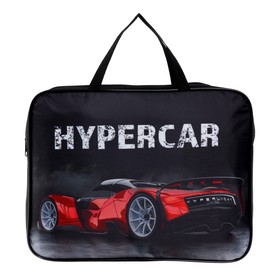 Папка с ручками А4, 335 х 260 х 55 мм, текстильная, твёрдое дно, ПШ-11, HYPERCAR