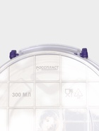 Контейнер пищевой, 300 мл, d=12 см, h=5 см, круглый, прозрачный, голубой - Фото 5