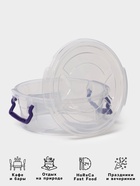 Контейнер для еды, 600 мл, d=13.5 см, h=5.5 см, круглый, прозрачный, МИКС - Фото 3