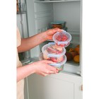 Контейнер для еды, 600 мл, d=13.5 см, h=5.5 см, круглый, прозрачный, МИКС - Фото 7