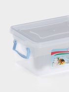 Контейнер пищевой, 1.5 л, 21×14×10 см, пластик, прямоугольный, прозрачный, ручки МИКС - Фото 4