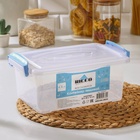 Контейнер пищевой, 4.5 л, с ручками, 30×19×13 см, пластик, прямоугольный, прозрачный, ручки МИКС - Фото 5