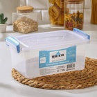 Контейнер пищевой, 4.5 л, с ручками, 30×19×13 см, пластик, прямоугольный, прозрачный, ручки МИКС - Фото 6