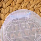 Набор контейнеров пищевых RICCO, 3 шт: 300 мл, 600 мл, 1,2 л, круглые, цвет прозрачный, голубой - Фото 4