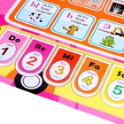 Плакат обучающий «Моя обучающая таблица», 8 режимов, 2 языка: русский и английский, розовый - Фото 5