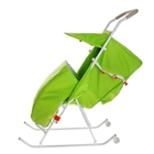 Санки-коляска складные, цвет: зеленый - Фото 2