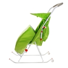 Санки-коляска складные, цвет: зеленый - Фото 3