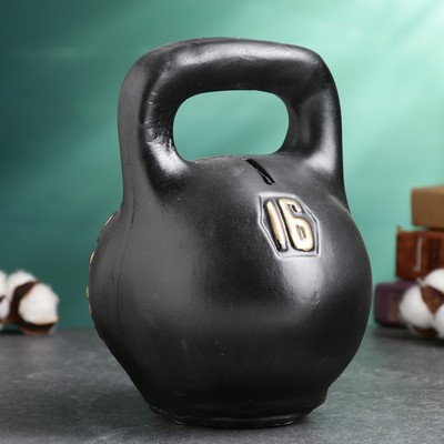 Копилка для денег «Гиря стопудовый хит», гипс, 16×16×22 см