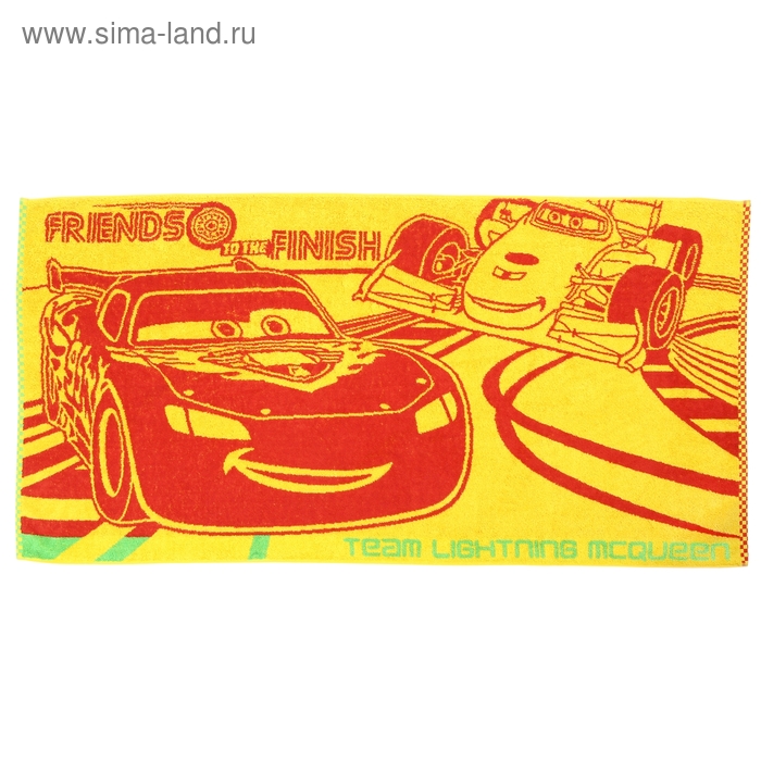 Полотенце махровое Disney Formula Racer 70х130 см, хлопок 100%, 460 гр/м - Фото 1