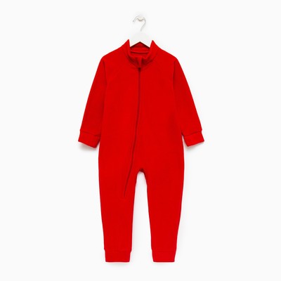 Комбинезон детский, цвет красный, рост 80-86 см