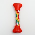 Игрушка канатная "Часы" малая, 60 г, до 16 см, белая/красная/зелёная/жёлтая - фото 6676083