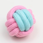 Мячик из каната, 6 см, мятный/розовый - Фото 3