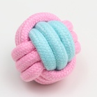 Мячик из каната, 6 см, цвет мятный, розовый - Фото 5