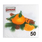 Салфетки новогодние бумажные «Мандарин», 24×24 см, 50 шт. - Фото 2