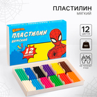 Пластилин  «Детский», 12 цветов, 180 г, Человек-паук - фото 291439728