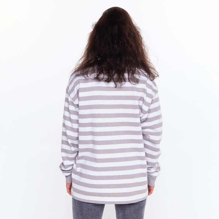 Джемпер женский, цвет серый/белый, размер 44 56155