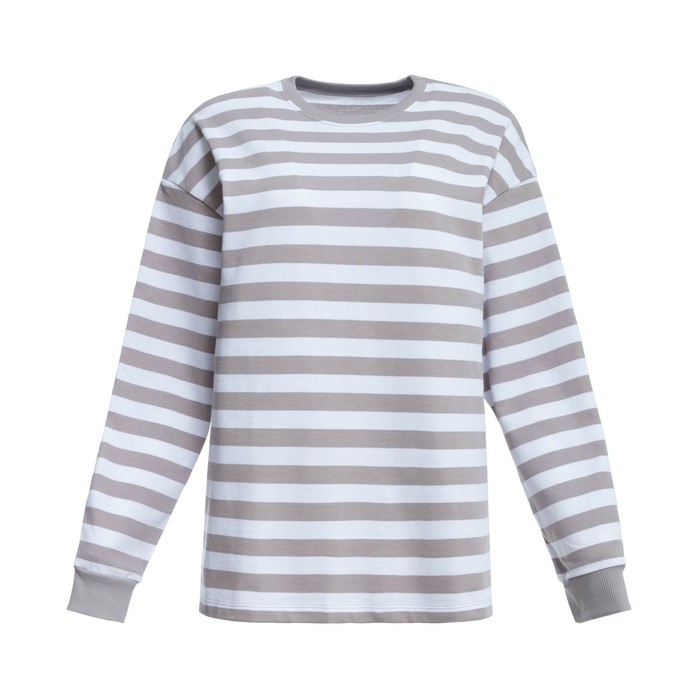 Джемпер женский, цвет серый/белый, размер 46 56156