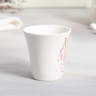 Чайная пара керамическая «Мама», кружка 100 мл, блюдце 15х14 см, цвет белый - Фото 4