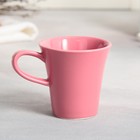 Чайная пара керамическая «Уникальна», кружка 100 мл, блюдце 15х14 см, цвет розовый - фото 4359308