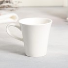 Чайная пара керамическая «Белая монстера», кружка 100 мл, блюдце 15х14 см, цвет белый - Фото 3