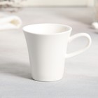 Чайная пара керамическая «Белая монстера», кружка 100 мл, блюдце 15х14 см, цвет белый - фото 4359315