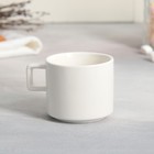 Чайная пара керамическая «Мир начинается с мамы», кружка 150 мл, блюдце 17.5х8 см, цвет белый - Фото 5