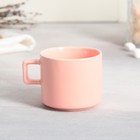 Чайная пара керамическая Love розовая, кружка 150 мл, блюдце 17.5х8 см, цвет розовый - Фото 4