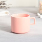 Чайная пара керамическая Love розовая, кружка 150 мл, блюдце 17.5х8 см, цвет розовый - Фото 6