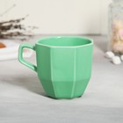 Чайная пара керамическая «Лаванда», кружка 200 мл, блюдце 13 см, цвет зелёный - Фото 4