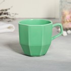 Чайная пара керамическая «Лаванда», кружка 200 мл, блюдце 13 см, цвет зелёный - фото 4359492