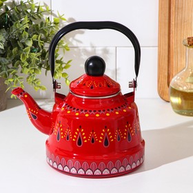 Чайник «Валенсия», 1,1 л, 18×13×15 см, индукция, цвет красный