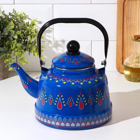 Чайник эмалированный «Валенсия», 2,5 л, 24×17×26 см, индукция, цвет синий