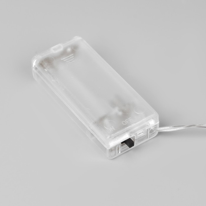 Гирлянда «Нить» 2 м с насадками «Лягушонок», IP20, прозрачная нить, 10 LED, свечение тёплое белое, AAх2 - фото 1911790494