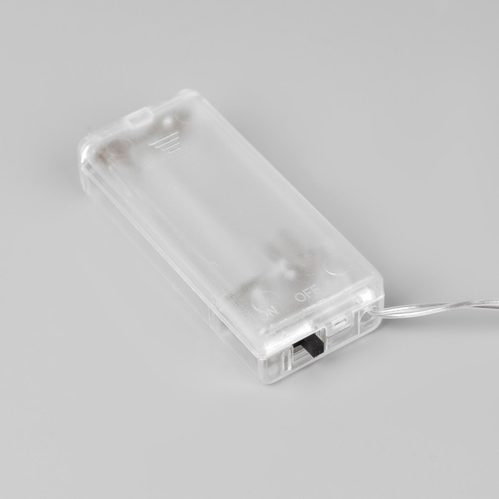 Гирлянда «Нить» 2 м с насадками «Сова», IP20, прозрачная нить, 10 LED, свечение тёплое белое, AAх2 - фото 1911790504