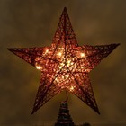 Светодиодная верхушка на ёлку «Звезда красная» 25 см, 20 LED, батарейки CR2032х2, свечение тёплое белое - фото 9922319