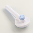 Пуходёрка, 7.7×19.1 см, с функцией самоочистки, пластик, голубая - Фото 6