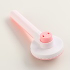 Пуходёрка, 7.7×19.1 см, с функцией самоочистки, пластик, розовая - Фото 6