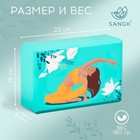 Блок для йоги Sangh Flowers, 23×15×8 см, бирюзовый - Фото 2