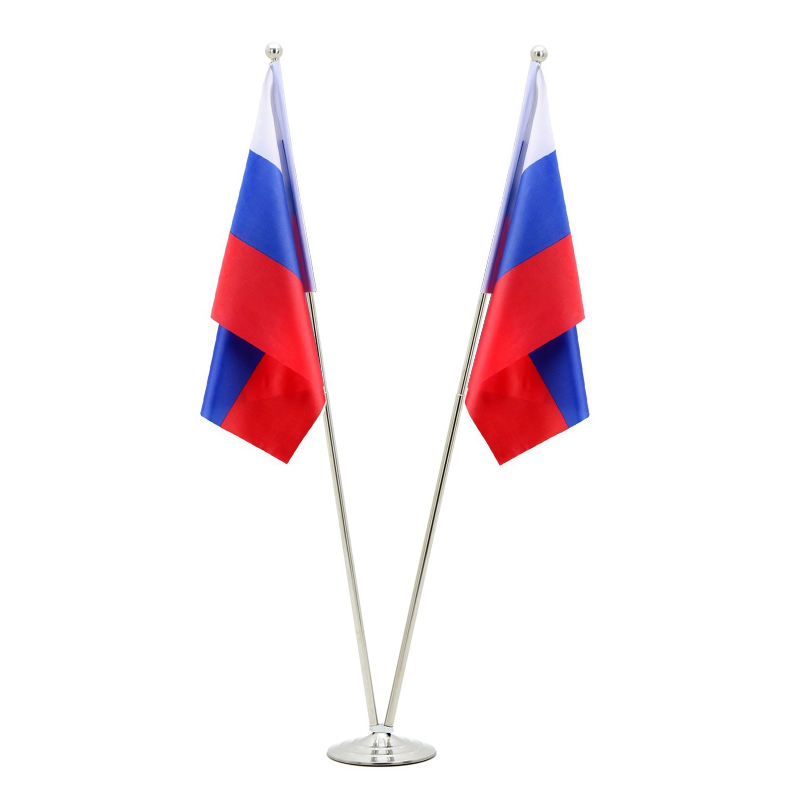 Флагшток напольный двойной 2 метра, выдвижной, платформа d=30 см ...
