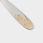 Набор столовых ложек из нержавеющей стали Доляна «Букет», длина 20.5 см, 6 шт., серебристый - Фото 3