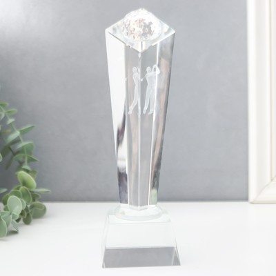 Наградная фигура стела «Гольф», стекло под нанесение, 22.5×6.8×6.8 см