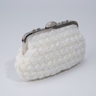 Сумка-клатч на фермуаре, цвет белый - фото 23613558