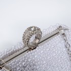 Сумка-клатч на фермуаре, цвет белый - фото 23903115