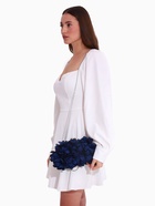 Сумка женская на фермуаре, цвет синий - фото 42000199